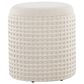 LumiSource Tahoe 18" Waffle Storage Ottoman in Ivory, , large