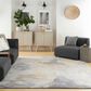 Nourison Prismatic PRS28 3"9" x 5"9" Grey and Gold Area Rug, , large