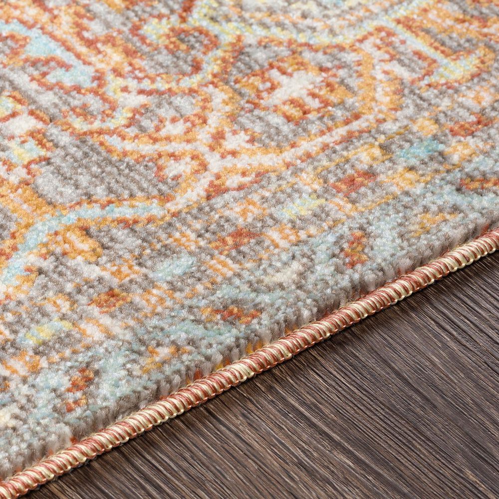 Surya Bodrum 5&#39;3&quot; x 7&#39;3&quot; Ivory, Orange, Saffron, Gray, Camel and Blue Area Rug, , large