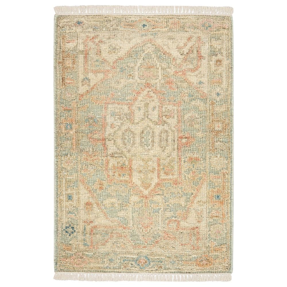 Nourison Heritage Vine HTV03 Light Blue 2" x 3" Area Rug, , large