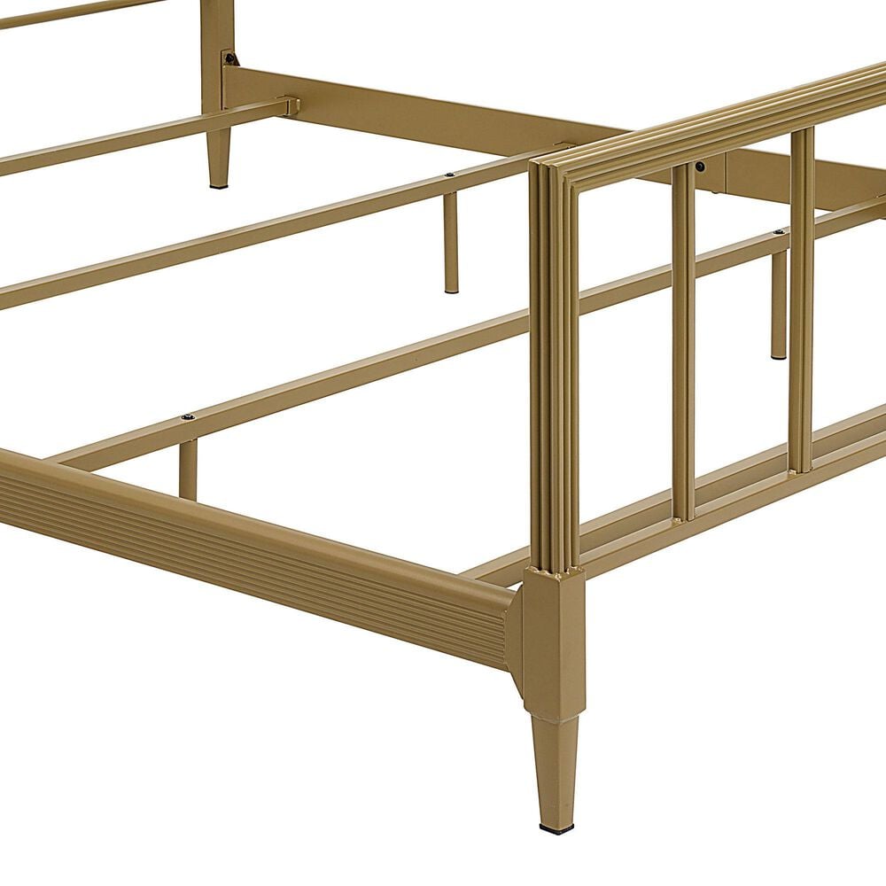 Furniture of America Blair King Slat Bed in Gold, , large