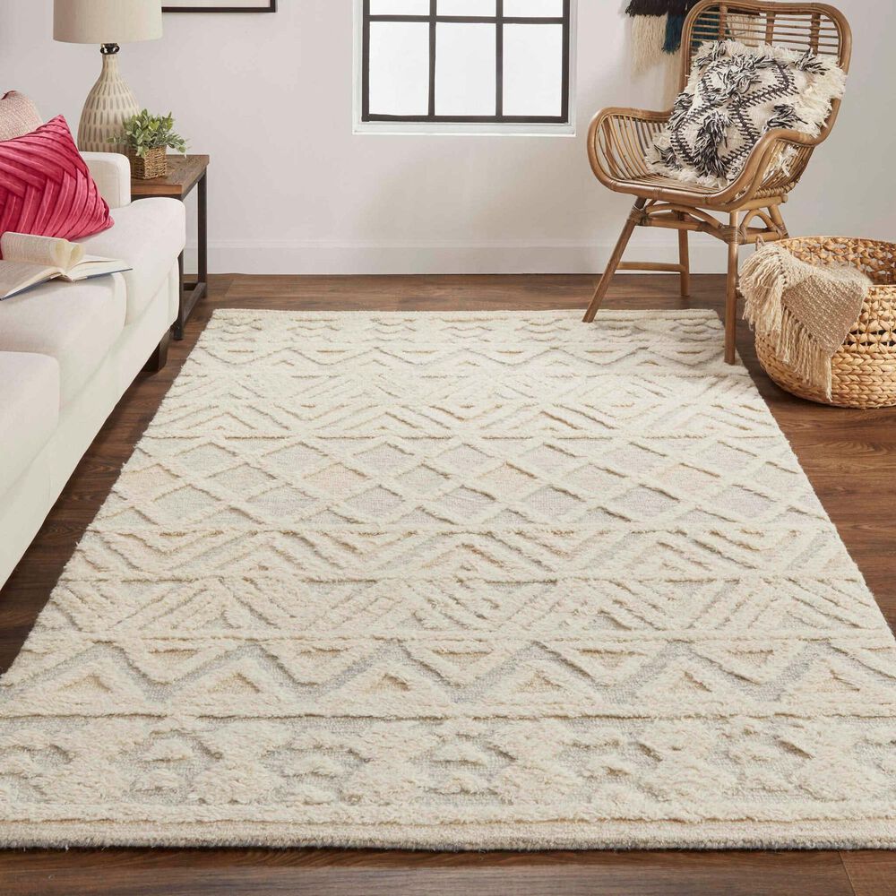 Feizy Anica 5&#39; x 8&#39; Blue Area Rug, , large
