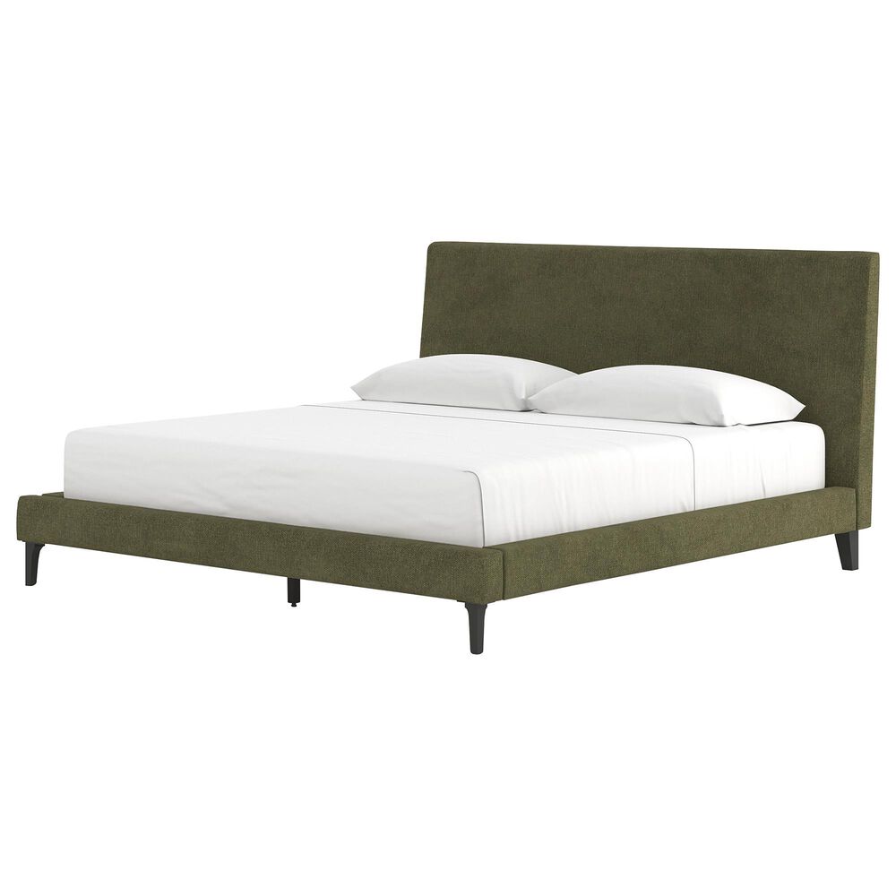 Ashley Chirason King Platform Bed in Sage Green, , large