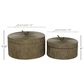 Maple and Jade Vintage Decorative Jar in Antique Bronze (Set of 2), , large
