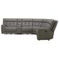 Interlochen 6-Piece Leather Power Reclining Sectional in Aline Light Gray, , large