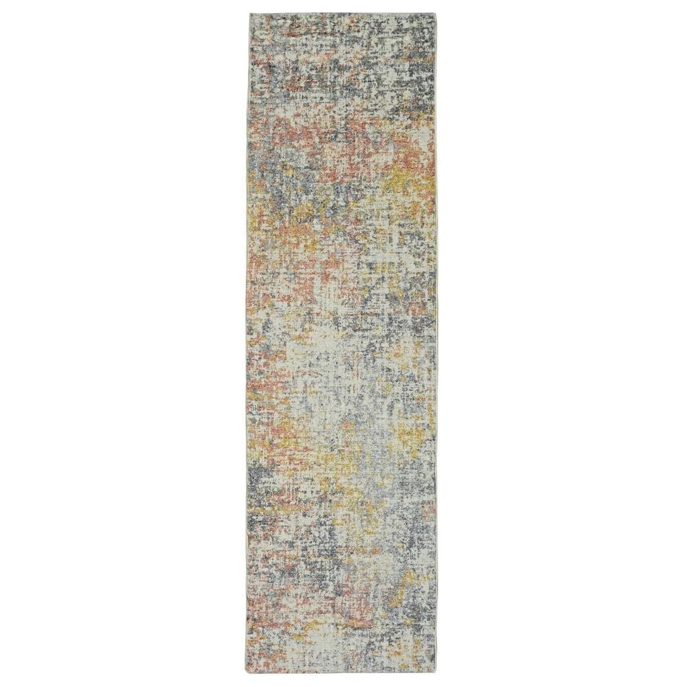 Kas Oriental Rugs Roxy Elements 2" x 7" Ivory and Spice Runner, , large