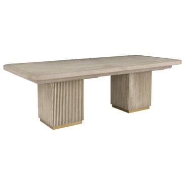 Fairfield Chair Everett Double Pedestal Dining Table in Biscotti and Brushed Brass- Table Only, , large