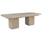 Fairfield Chair Everett Double Pedestal Dining Table in Biscotti and Brushed Brass- Table Only, , large