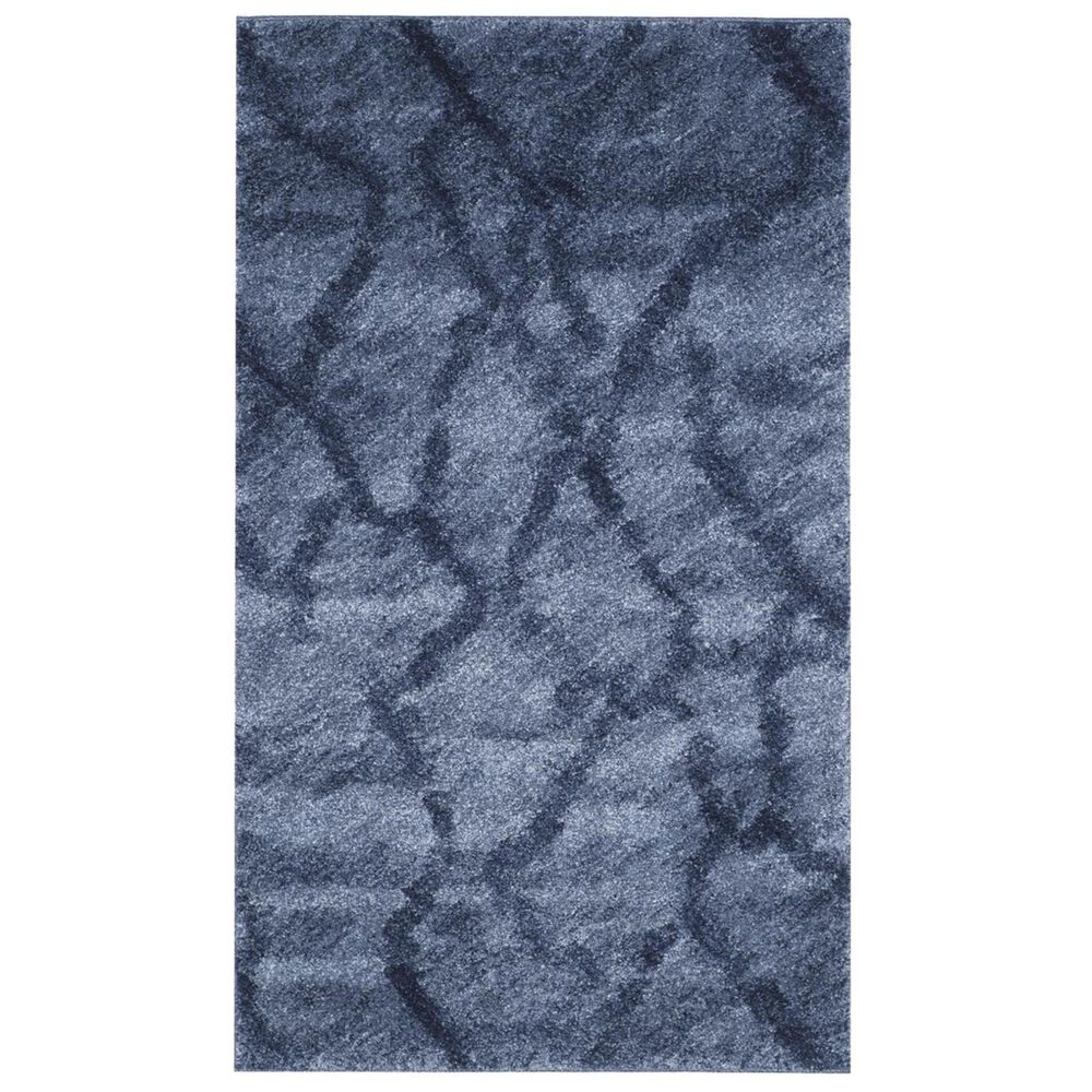 Safavieh Retro RET2144-6570 3" x 5" Blue and Dark Blue Area Rug, , large