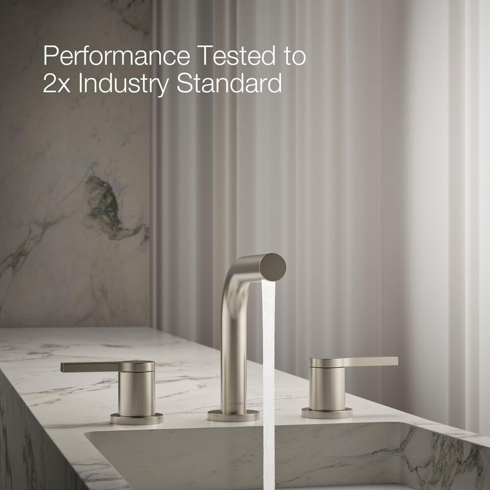 Kohler Elate Widespread Bathroom Sink Faucet in Vibrant Brushed Nickel, , large