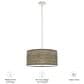 Hunter Solhaven 3-Light Mini Pendant with Warm Grey Oak Shade in Brushed Nickel, , large