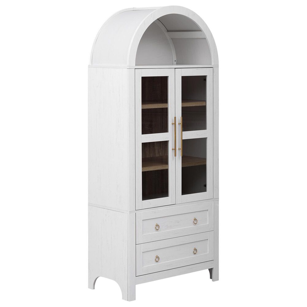 HOMLUX 71" Arched Kitchen Pantry Cabinet in White, , large