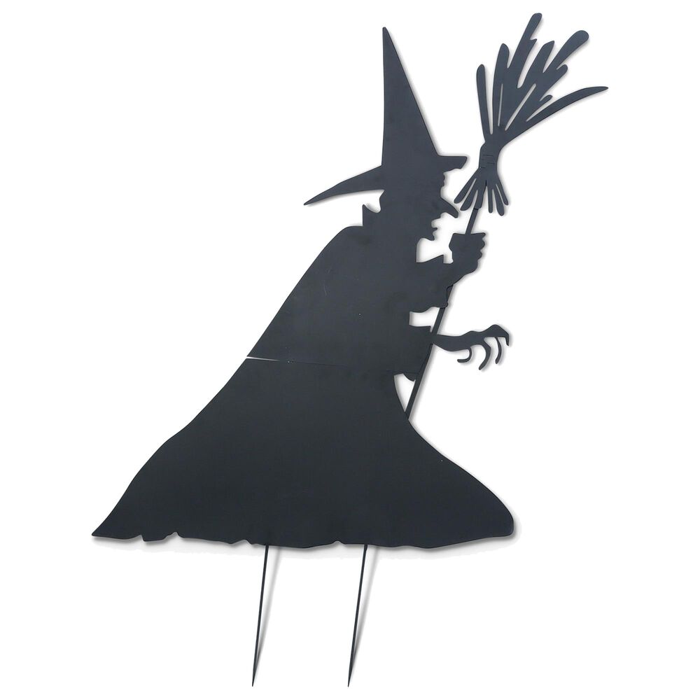 The Gerson Company 78" Halloween Witch Silhouette Yard Stake in Black, , large