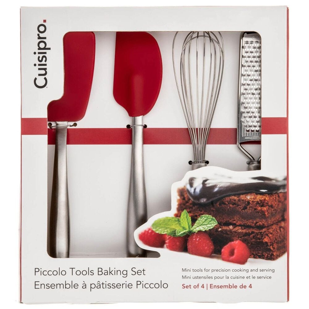 Cuisipro Piccolo 4-Piece Mini Baking Set in Red and Stainless Steel, , large