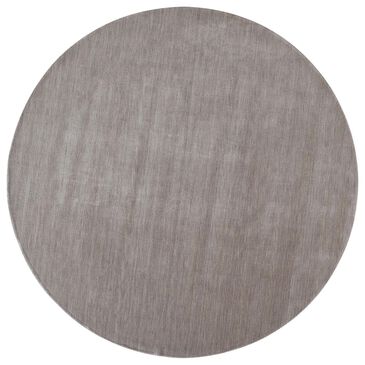 Feizy Luna 10" Round Light Gray Area Rug, , large