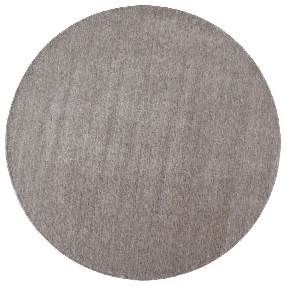 Feizy Luna 10" Round Light Gray Area Rug, , large