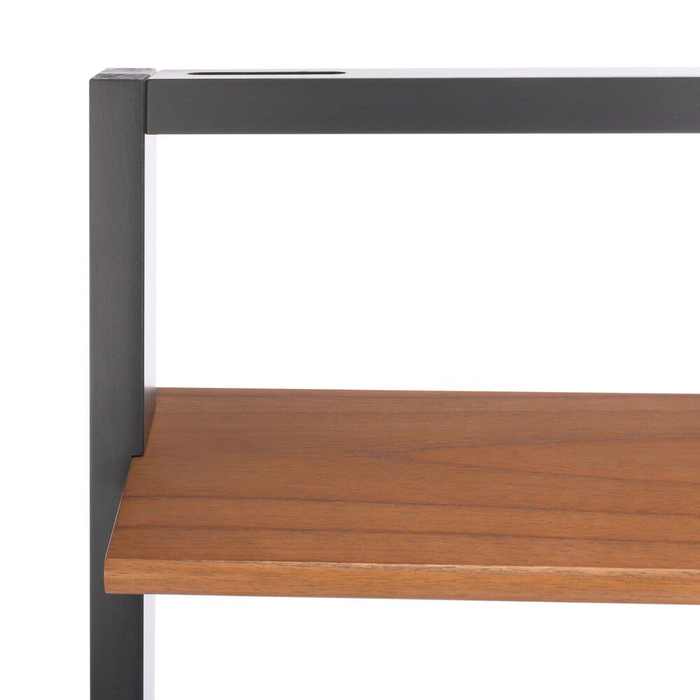 Safavieh Kamy 2-Shelf Leaning Desk in Natural/Charcoal, , large
