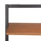 Safavieh Kamy 2-Shelf Leaning Desk in Natural/Charcoal, , large