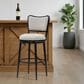 Armen Living Baxter Swivel Bar Height Stool in Cream, , large
