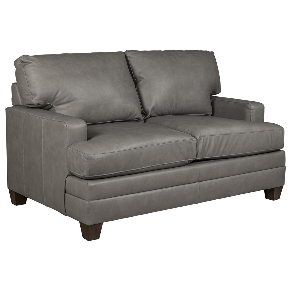 Bassett Profiles3 Track Arm Leather Loveseat, , large