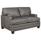 Bassett Profiles3 Track Arm Leather Loveseat, , large