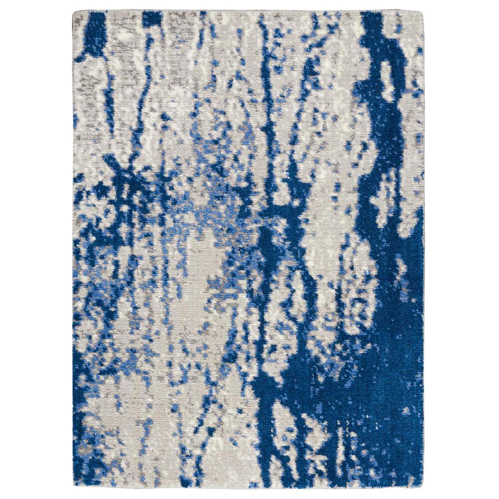 Nourison Twilight 2" x 3" Ivory and Blue Area Rug, , large