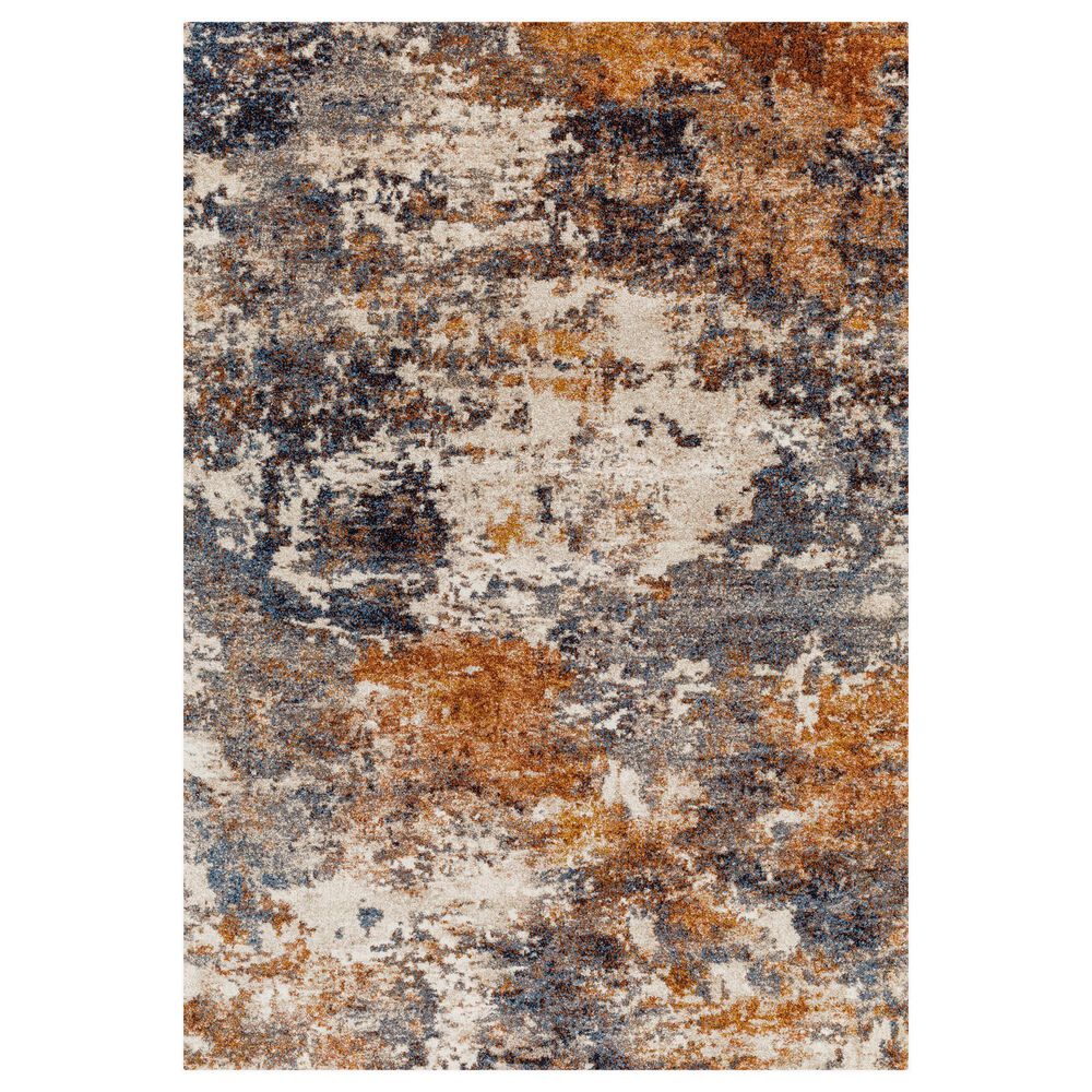 Surya Tuscany TUS-2336 Brown, Dusty Coral, Cream, Dark Blue, Blue, Gray and Light Beige 12" x 15" Area Rug, , large
