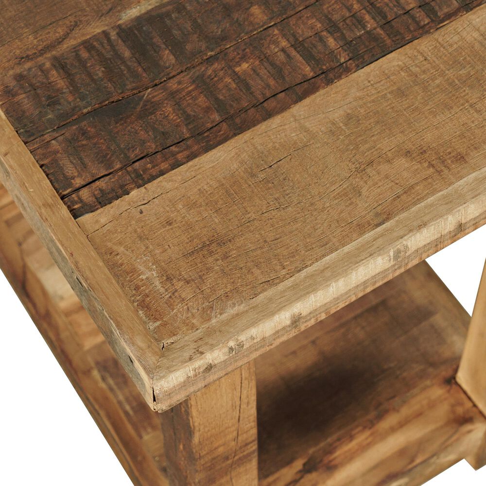 Waltham Reclamation 1-Shelf Chairside Table in Brown, , large
