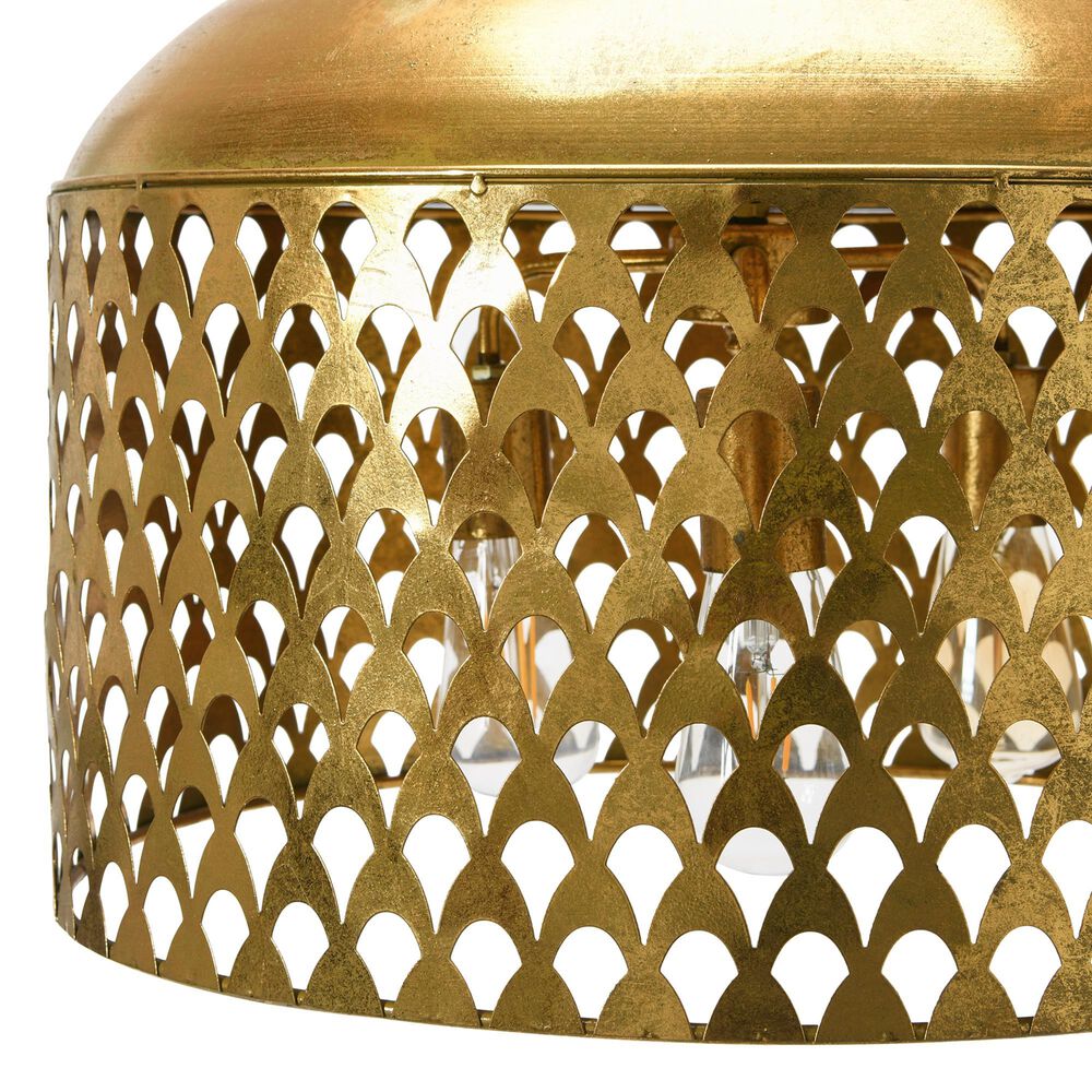 Creative Coop Stella 3-Light Pendant in Brushed Gold, , large