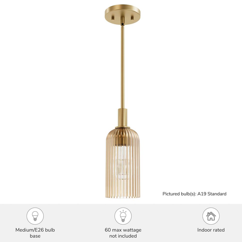 Hunter Beverly Glen Jasmine Roth 1-Light Mini Pendant in Luxe Gold, , large