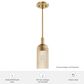 Hunter Beverly Glen Jasmine Roth 1-Light Mini Pendant in Luxe Gold, , large