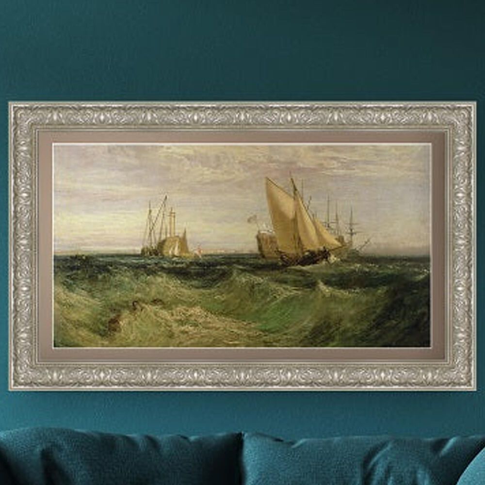 Deco TV Frames Premiere 85" Frame Bezel for Samsung the Frame TV in Tuscan Pearl, , large