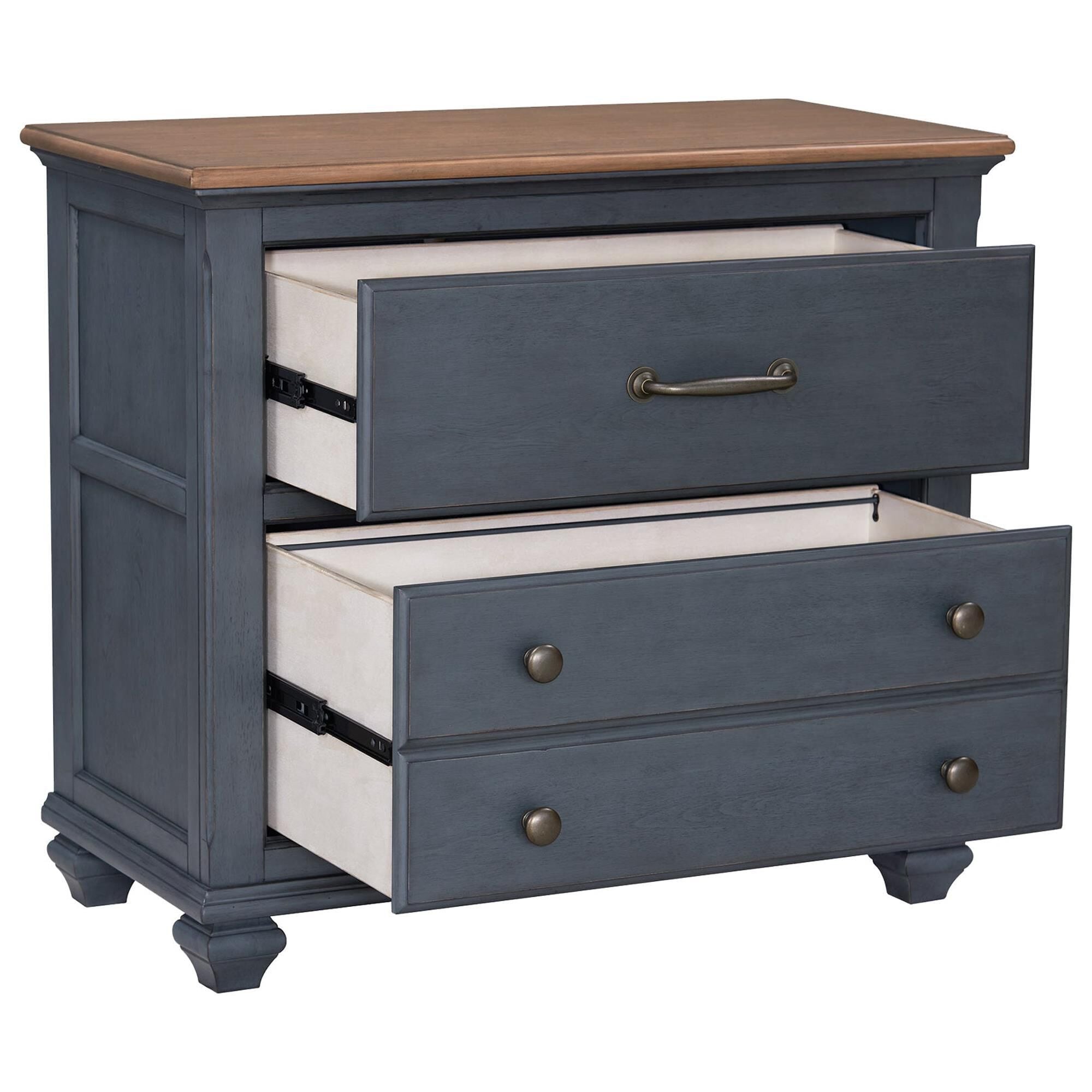 Legends Home Americana 2-Drawer Lateral File in Corduory Blue and