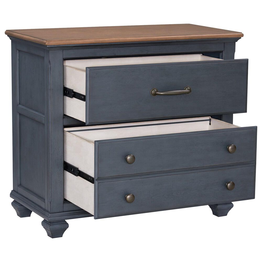 Legends Furniture Americana 2-Drawer Lateral File in Corduory Blue and Brown, , large
