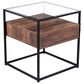 Southern Enterprises Olivern End Table in Black and Natural, , large