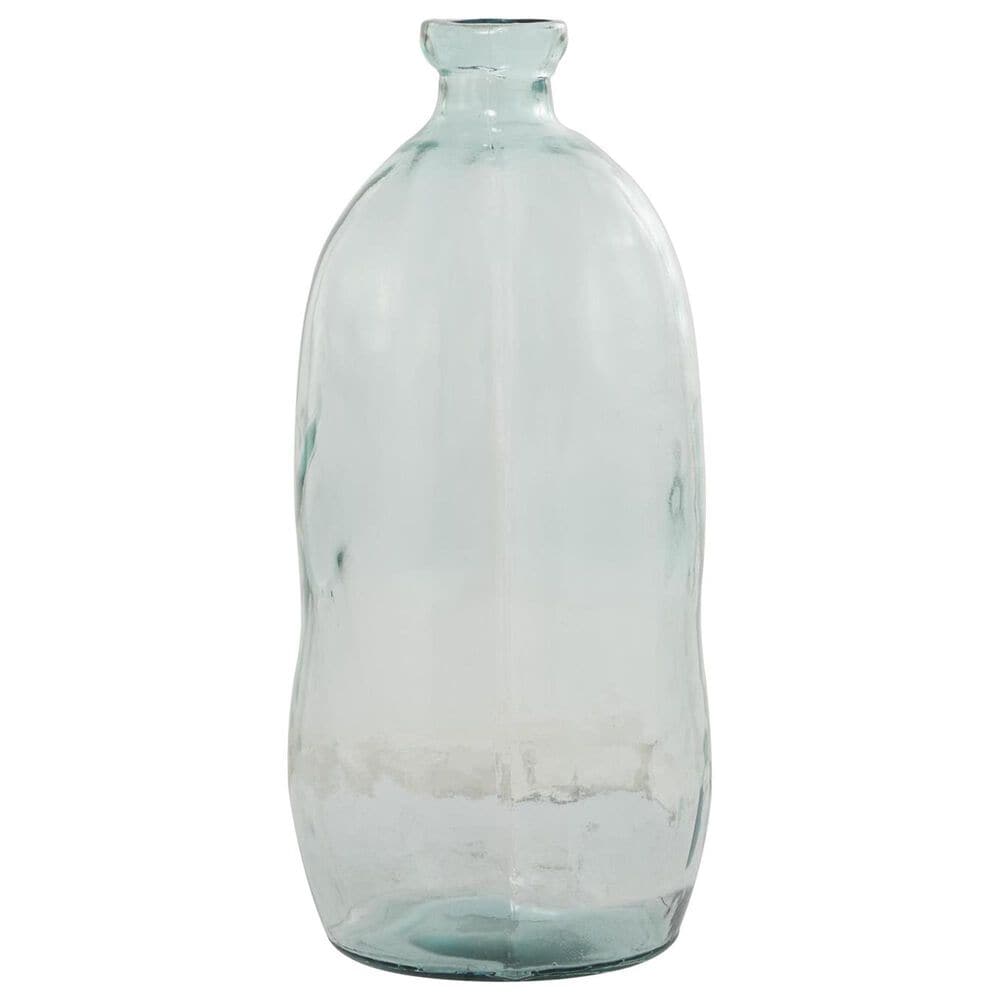 Maple and Jade Spanish Bottle Neck Abstract Decorative Vase in Tinted Light Blue, , large