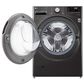 LG 4.5 Cu. Ft. Front Load Washer and 7.4 Cu. Ft. Electric Dryer with TurboWash 360 Laundry Pair in Black Steel, , large