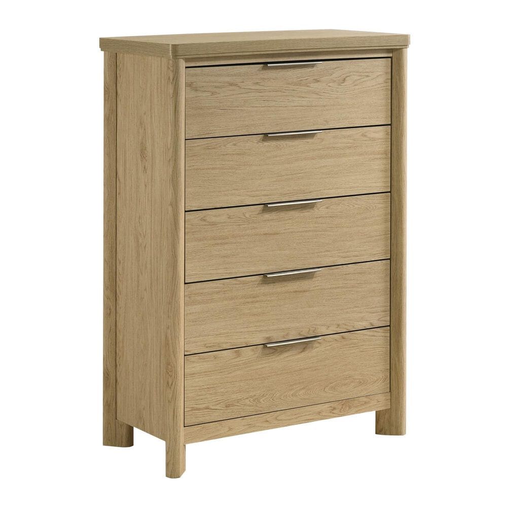 Mayberry Hill Grapevine 4-Piece Queen Panel Bedroom Set in Natural, , large