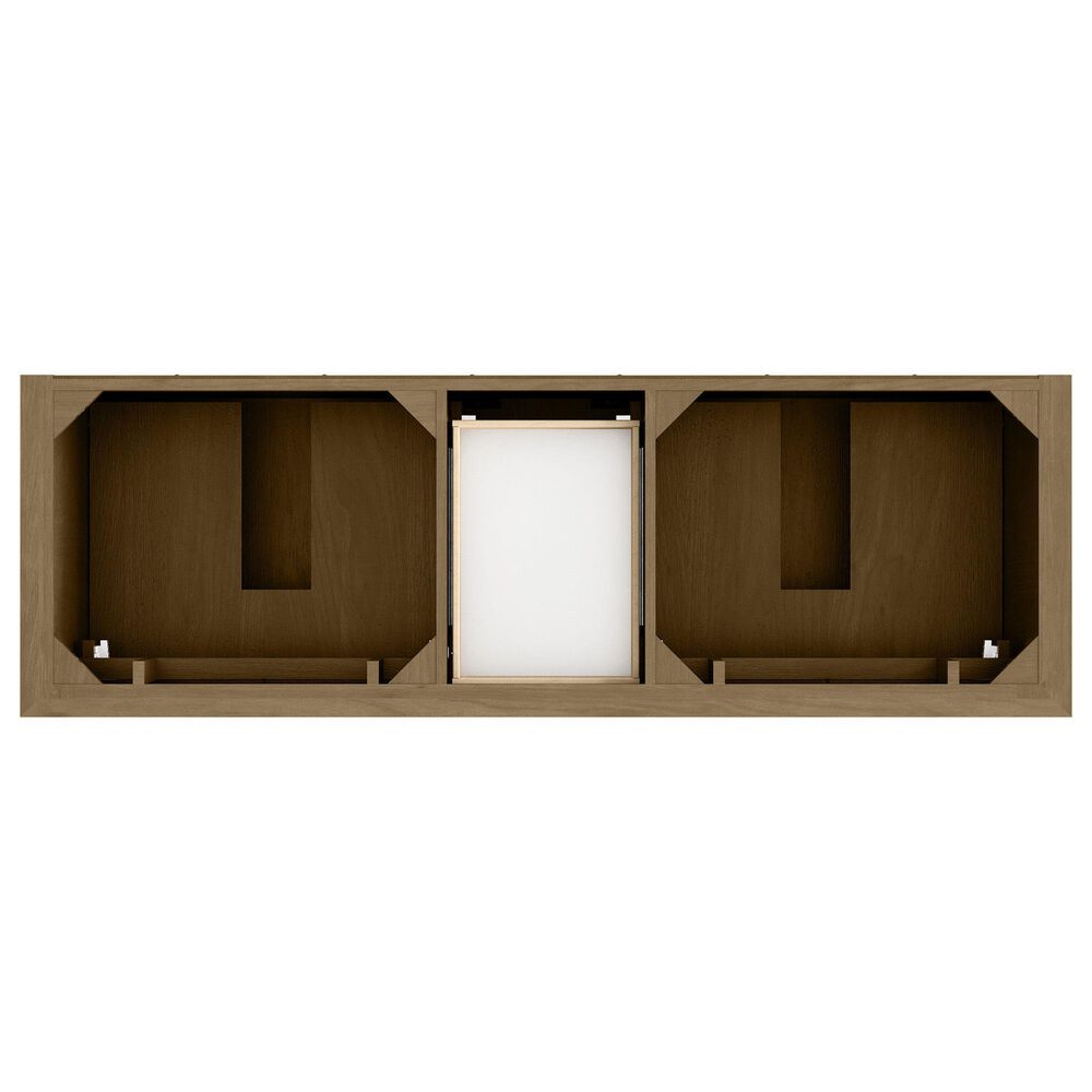 James Martin Vanities Brookfield 72" Double Bathroom Vanity in Honey Oak with 3cm Carrara White Marble Top and Rectangular Sinks, , large