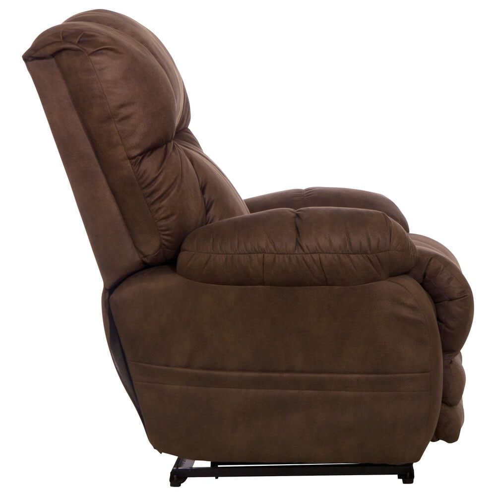 Catnapper Dawkins Power Lay Flat Recliner in Chocolate, , large