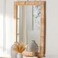 bali & pari Lankston Rattan Rectangular Accent Wall Mirror in Natural, , large