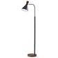 Adesso LED Floor Lamp in Black and Walnut, , large