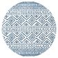 Safavieh Tulum Transitional  6"7" Round Ivory and Navy Area Rug, , large