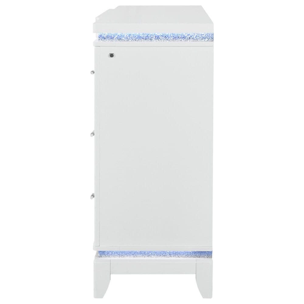 Global Furniture USA Alina 9-Drawer Dresser Only in White with LED, , large