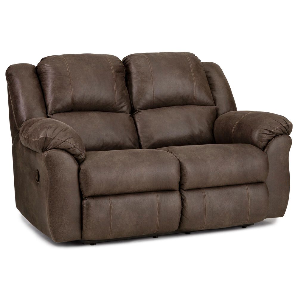 HomeStretch Manual Reclining Loveseat in Tumbleweed, , large