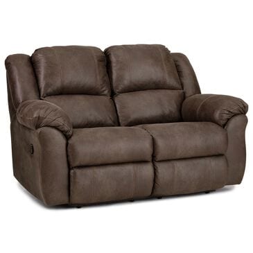 HomeStretch Manual Reclining Loveseat in Tumbleweed, , large
