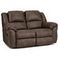HomeStretch Manual Reclining Loveseat in Tumbleweed, , large