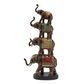 Maple and Jade 18" Elephant Decorative Sculpture in Brown, Gold, Green, Red and Blue, , large