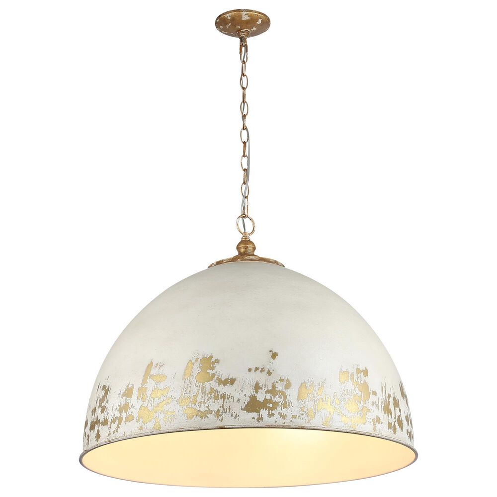 Golden Lighting Alison 8-Light Pendant with Antique Ivory Shade in Vintage Gold, , large