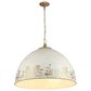 Golden Lighting Alison 8-Light Pendant with Antique Ivory Shade in Vintage Gold, , large